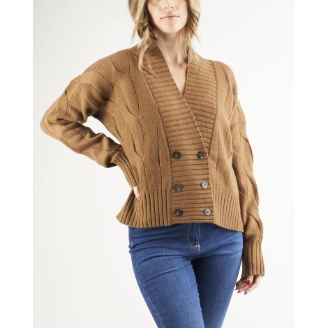 MAX MARA STUDIO Cardigan jacquard in misto cashmere Max Mara Studio