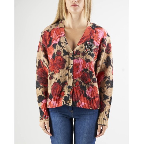 BLUGIRL Cardigan jacquard fantasia rose Blugirl by Bluemarine