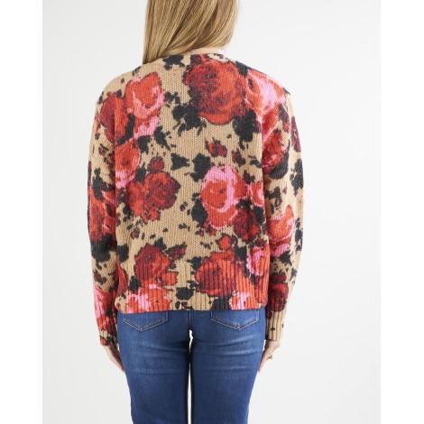 BLUGIRL Cardigan jacquard fantasia rose Blugirl by Bluemarine