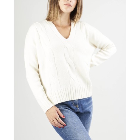 MAX MARA STUDIO Maglia con trecce in lana e cashmere Max Mara Studio