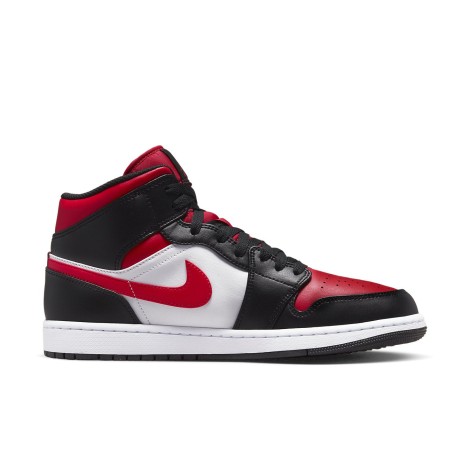 Jordan 1 Mid White Black Red (2022)