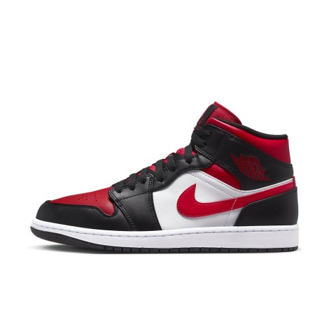 Jordan 1 Mid White Black Red (2022)