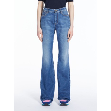 MAX MARA WEEKEND JEANS ALBIO FLARE IN COTONE BLUE 51860329600003