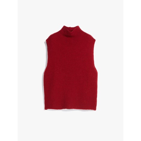 MAX MARA WEEKEND GILET EDDY IN LANA ROSSO 53560126600003