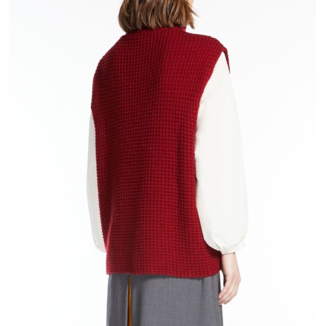 MAX MARA WEEKEND GILET EDDY IN LANA ROSSO 53560126600003