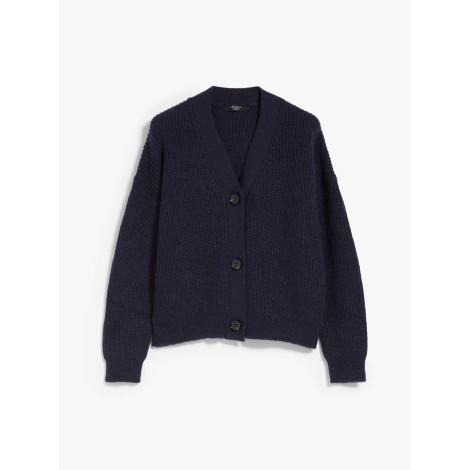 MAX MARA WEEKEND CARDIGAN FALLA IN MOHAIR BLU 53460123600009