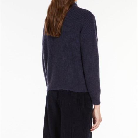 MAX MARA WEEKEND CARDIGAN FALLA IN MOHAIR BLU 53460123600009