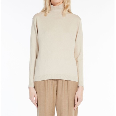 MAX MARA WEEKEND MAGLIA OFRIDI IN SETA E LANA BEIGE 53660323600002