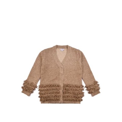 CARDIGAN IN MAGLIA CON FRANGE