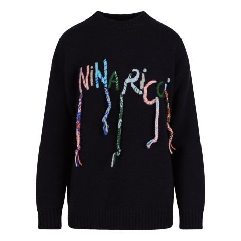 Nina Ricci Embroidered Logo Sweater L