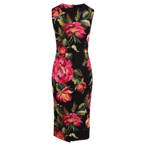 Dolce & Gabbana Floral Print Silk Dress 44