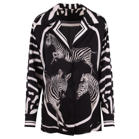 Dolce & Gabbana Zebra Print Silk Shirt 40