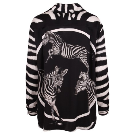 Dolce & Gabbana Zebra Print Silk Shirt 40