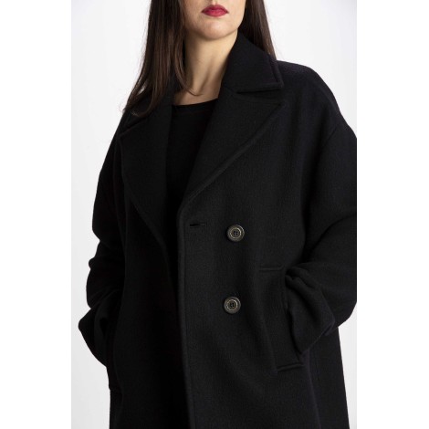 COCOON COAT IN WASHED CLOTH