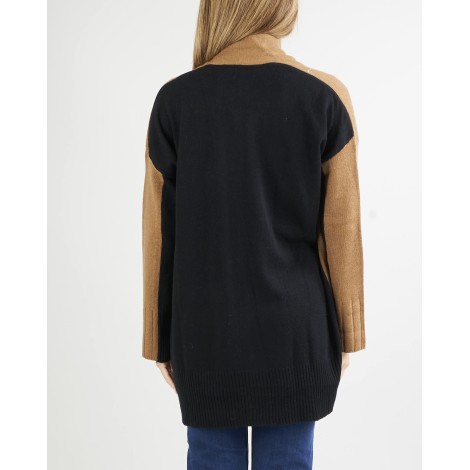 ICONA Cardigan bicolor in misto cashmere Icona