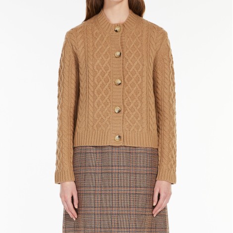 MAX MARA WEEKEND CARDIGAN PORFIDO IN LANA CARDATA MARRONE 53460623600003