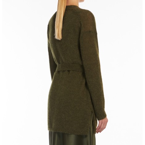 MAX MARA CARDIGAN TESSA IN GARZA DI ALPACA E MOHAIR VERDE  33460426600001