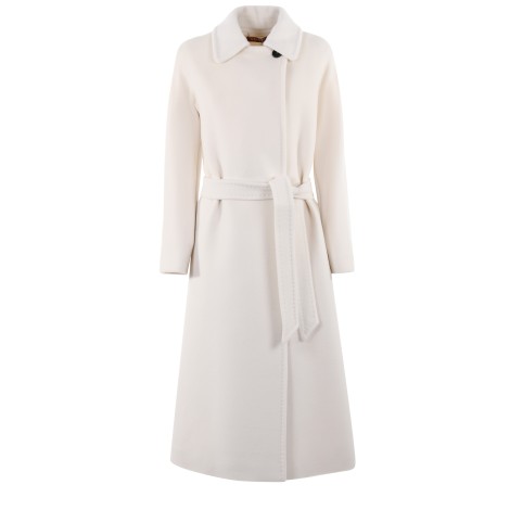 MAX MARA STUDIO CAPPOTTO CIELO IN LANA BIANCO 60160523600009