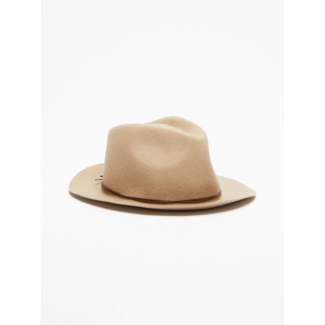 MAX MARA WEEKEND CAPPELLO ELLISSE IN FELTRO DI LANA BEIGE 55760222600001