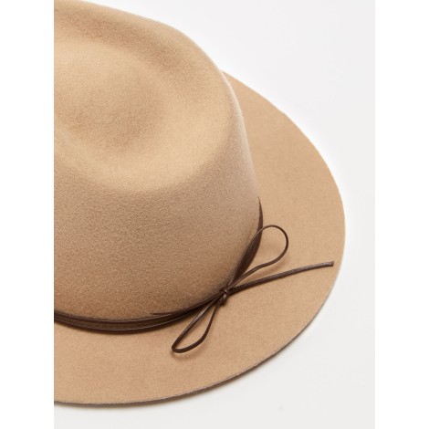 MAX MARA WEEKEND CAPPELLO ELLISSE IN FELTRO DI LANA BEIGE 55760222600001