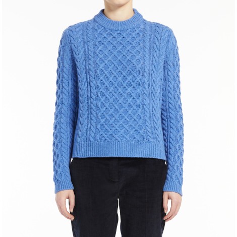 MAX MARA WEEKEND MAGLIA TILDE IN LANA CARDATA AZZURRA  53661423600010