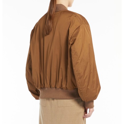 MAX MARA WEEKEND BOMBER HATELEY IN TESSUTO ANTIGOCCIA MARRONE  54860723600008