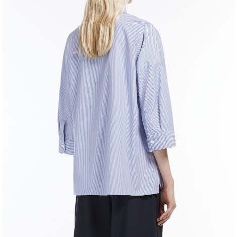 MAX MARA WEEKEND CAMICIA GIRALDA IN POPELINE DI COTONE AZZURRA  51160129600057