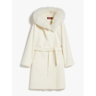 MAX MARA STUDIO CAPPOTTO 3MANGO IN LANA BIANCO 60161623600001