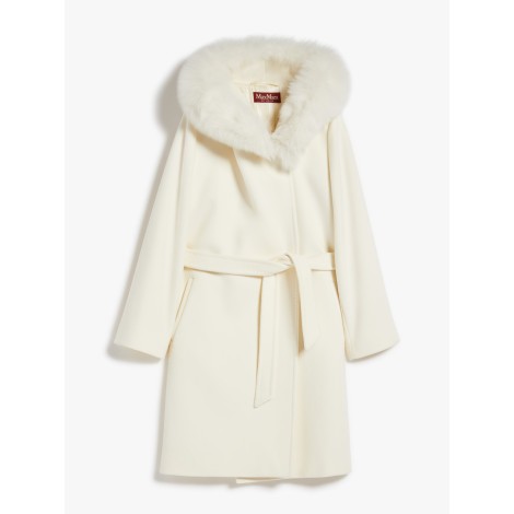 MAX MARA STUDIO CAPPOTTO 3MANGO IN LANA BIANCO 60161623600001