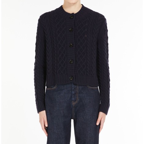 MAX MARA WEEKEND CARDIGAN PORFIDO IN LANA CARDATA BLU 53460623600009