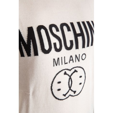 MOSCHINO Pullover in lana Double Smile Logo