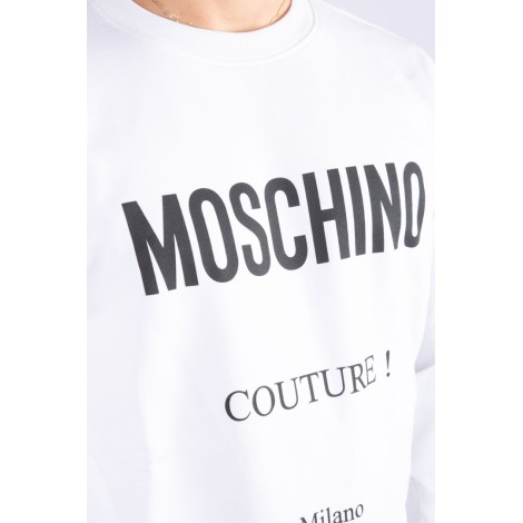 MOSCHINO Felpa in cotone con logo