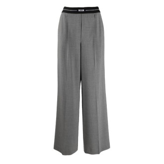 MSGM Pantaloni gamba ampia