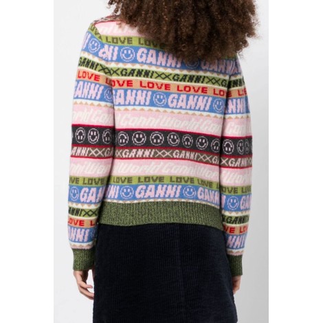 GANNI Cardigan con logo