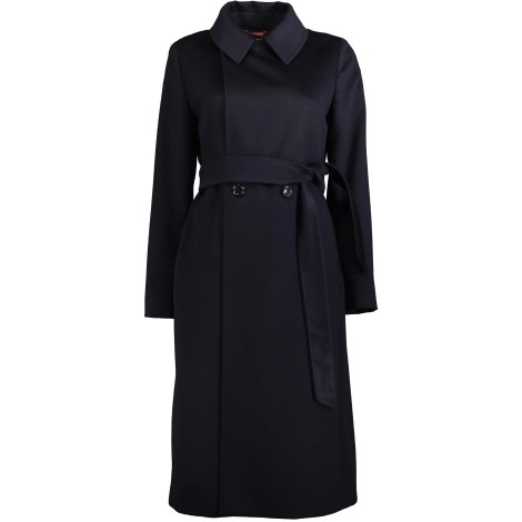 MAX MARA STUDIO CAPPOTTO BCOLLAG IN LANA BLU 60161229600010