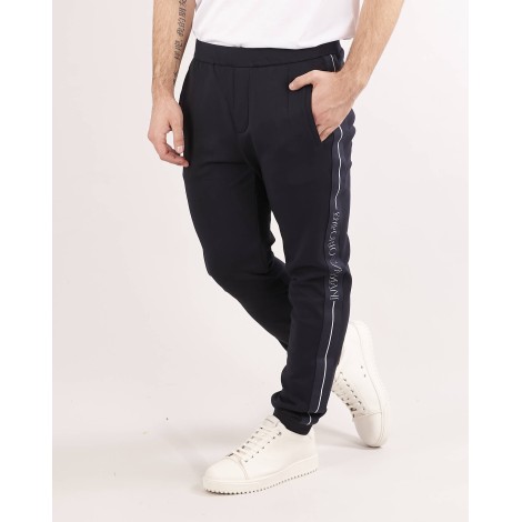 EMPORIO ARMANI Pantaloni jogger in double jersey con tape logo jacquard Emporio Armani