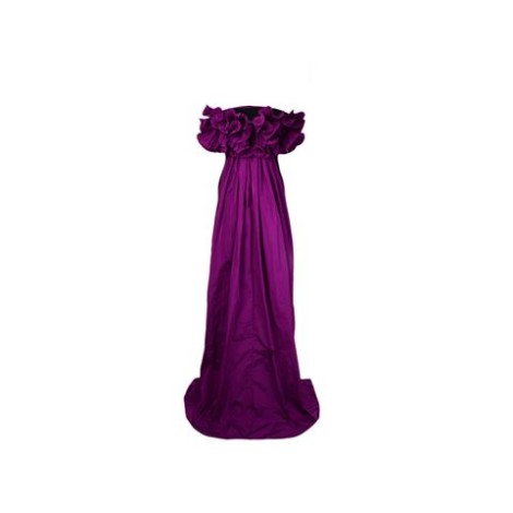 ABITO IN CREPE SENZA SPALLINE CON STRAP IN TAFFETA'