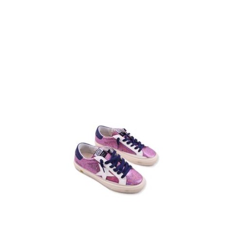 SNEAKERS IN PELLE CON GLITTER