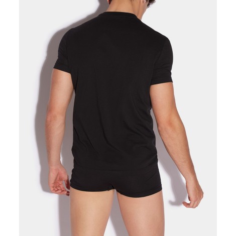 DSQUARED2 T-SHIRT IN COTONE STRETCH NERA  D9M20423001