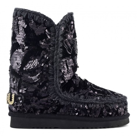 MOU STIVALETTO ESKIMO 24 BIG LOGO STUDS NERO 101031KGASQBK