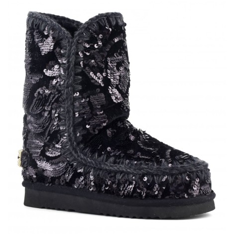 MOU STIVALETTO ESKIMO 24 BIG LOGO STUDS NERO 101031KGASQBK