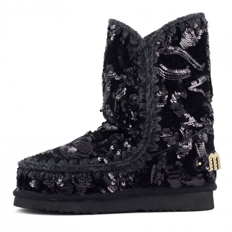 MOU STIVALETTO ESKIMO 24 BIG LOGO STUDS NERO 101031KGASQBK