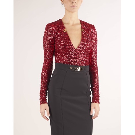 ELISABETTA FRANCHI Body in paillettes Elisabetta Franchi