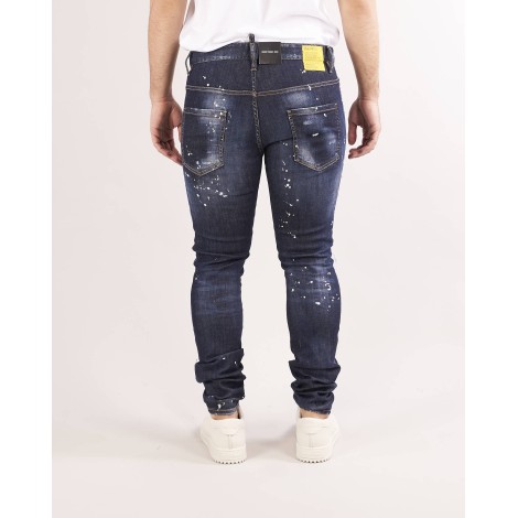 DSQUARED Dark ripped bleach wash superr twinky jeans Dsquared