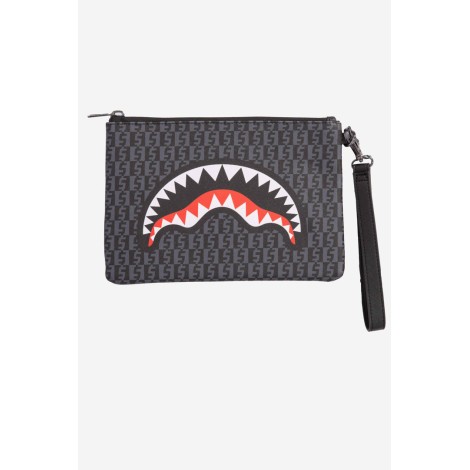 SPRAYGROUND Pochette Money Check Grey