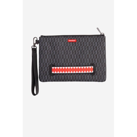 SPRAYGROUND Pochette Money Check Grey