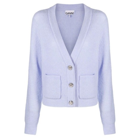 GANNI Cardigan con bottoni gioiello