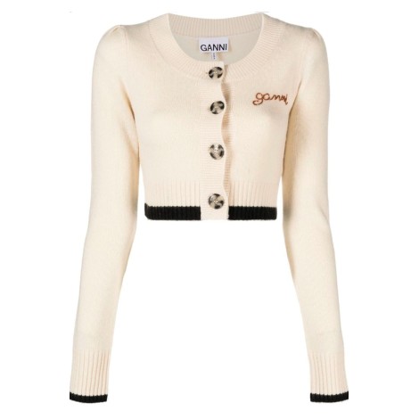 GANNI Cardigan con logo