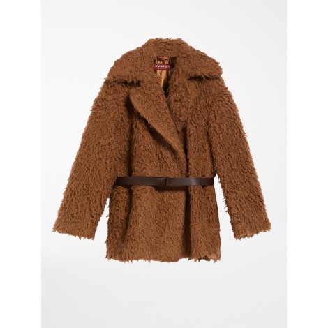 MAX MARA STUDIO GIACCONE ESTREMO IN ALPACA MARRONE 60860123600009