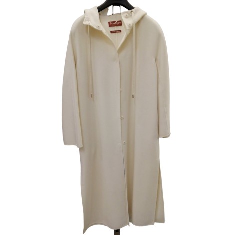 MAX MARA STUDIO CAPPOTTO GIULIA IN LANA, CACHEMIRE E SETA BIANCO 60160129600003